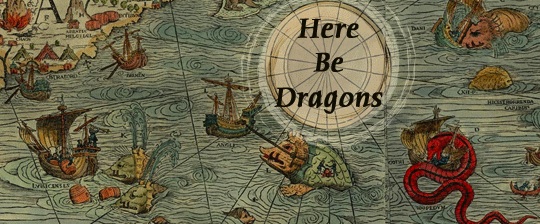 Mapa com Here Be Dragons