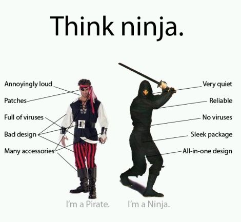 Imagem com vantagens de Ninjas vs Piratas