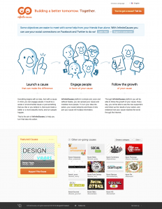 Layout do website 8causes