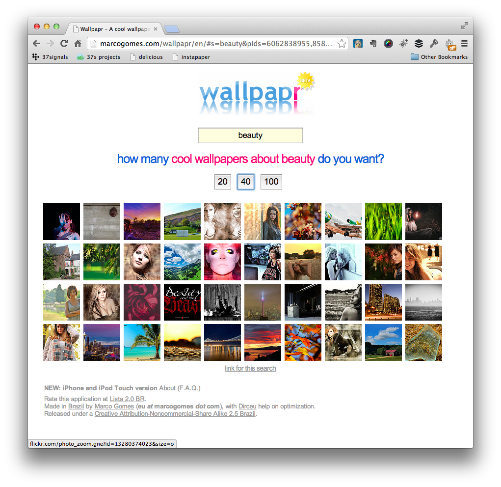 Wallpapr buscando por "Beauty" no Flickr