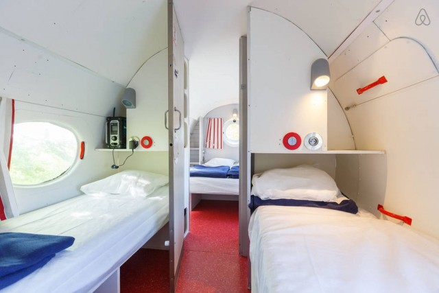 Um avião transformado em apartamento, no Airbnb