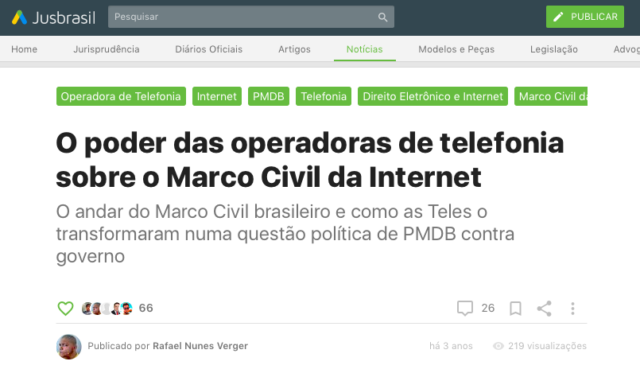 O poder das operadoras de telefonia sobre o Marco Civil da Internet